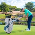 thumbnail image 4 of Gymax Golf Cart Bag Molded Lock Top Golf Bag w/14-Way Full Length Dividers 11 Pockets Navy, 4 of 10