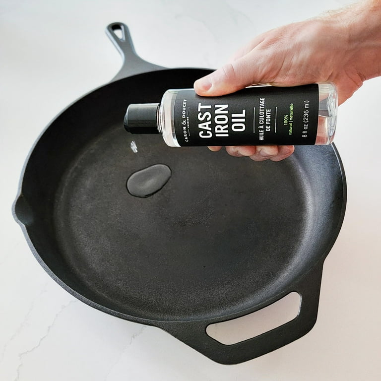CARON & DOUCET - Cast Iron Seasoning & Cleaning Oil, 100% Plant-Based &  Food Grade!