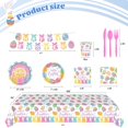 thumbnail image 3 of Easter Paper Plates Easter Party Supplies Disposable Bunny Plates Napkins Cups Tablecloth Banner Tableware for Easter Holiday Party Favor Design 1, Serves 20, 3 of 6