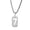 Silver, variant on Lucky Number 7 Necklace for Men Women Square Pendant Silver Gold Plated Stainless Steel Simple Personalized Statement Chain Cool Jewelry Silver