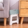 thumbnail image 6 of Folding Step Stool Lightweight Non Slip Plastic Collapsible Foot Stool with Handle for Kitchen Bathroom Home Camping Outdoor Travel Portable Seat, 6 of 6