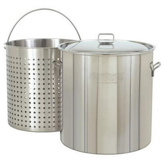Bayou Classic 1162 162-Qt. Stockpot with Lid and Basket