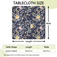 thumbnail image 2 of Pioneer Flower Floral Print Pattern Square Fitted Tablecloth with Elastic Edge,Square Table Cover,Washable Elastic Table Cover for Home Kitchen Party Decor 36"x36", 2 of 6