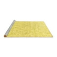 thumbnail image 2 of Ahgly Company Machine Washable Indoor Square Solid Yellow Modern Area Rugs, 3' Square, 2 of 4