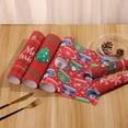 thumbnail image 6 of Christmas Placemats Set of 2/4/6 Place Mats Indoor Plastic Vinyl Red Placemats Christmas Table Mats Washable Wipeable Rectangle Placemats for Kitchen Dining Party Decor, 6 of 20