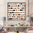 thumbnail image 3 of Designart Black and Orange Polka Dots FLOAT FRAME WALL ART, 3 of 4
