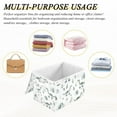 thumbnail image 6 of Yayeee Collapsible Cube Storage Bin with Lid Fabric Closet Decorative Basket with Handles, Green Dinosaur Pattern, 6 of 7