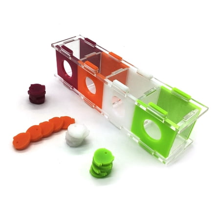 Lovebird Cockatiel Interactive Education Training Parakeet Color Separation Parrot Puzzle Coin Box Bird Toys COLORFUL