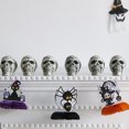 thumbnail image 3 of 6 Pcs/Set Halloween Skull Ornament Artificial Realistic Increase Atmosphere Durable Clear Texture Decorative Skeleton Horror Halloween Skull Statue for Home, 3 of 9