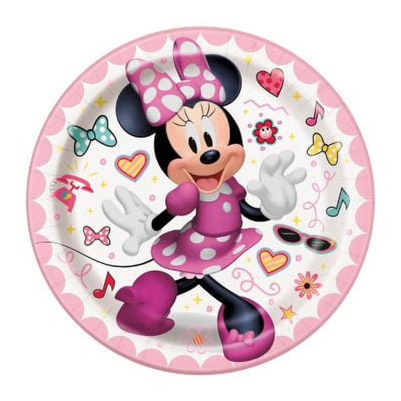 Disney Minnie Mouse Purple Polka Dots Dessert 6-3/4" Party Plates - Pack of 8