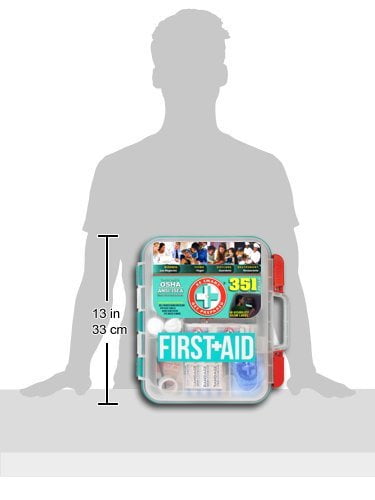 Be Smart Get Prepared 351 Piece First Aid Kit, Exceeds OSHA ANSI 2015 Standards for 100 People - Workplace, Home, Car, School, Emergency, Survival, Camping, Hunting, and Sports