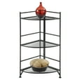 thumbnail image 2 of Convenience Concepts 3-Tier Corner Folding Metal Corner Shelf, Black, 2 of 2