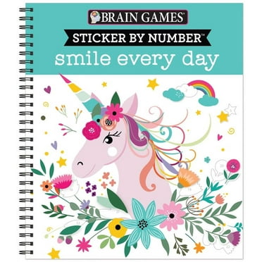 Brain Games - Sticker by Number Brain Games - Sticker by Number: Smile Every Day, (Spiral-Bound)