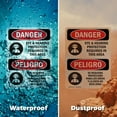 thumbnail image 5 of (2 Pack) Eye And Hearing Protection Required Bilingual OSHA Danger Sign, 5 of 7