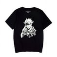 thumbnail image 5 of Satoru Gojo Short sleeve T-shirt summer casual loose black and white top, 5 of 7