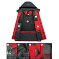 thumbnail image 4 of GEMYSE Men's Mountain Waterproof Ski Snow Jacket Winter Windproof Rain Jacket(Oriental Red,3XL), 4 of 5