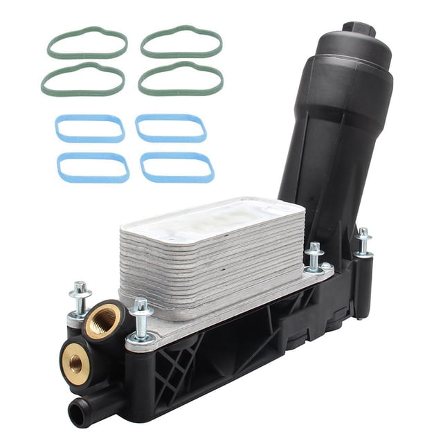 Sidaley Carcasa del filtro del enfriador de aceite del motor 5184294AE, Base de 3,6 l con Sensor, 8 juntas, Kit de piezas de repuesto Vehículos, repuestos y accesorios Mis