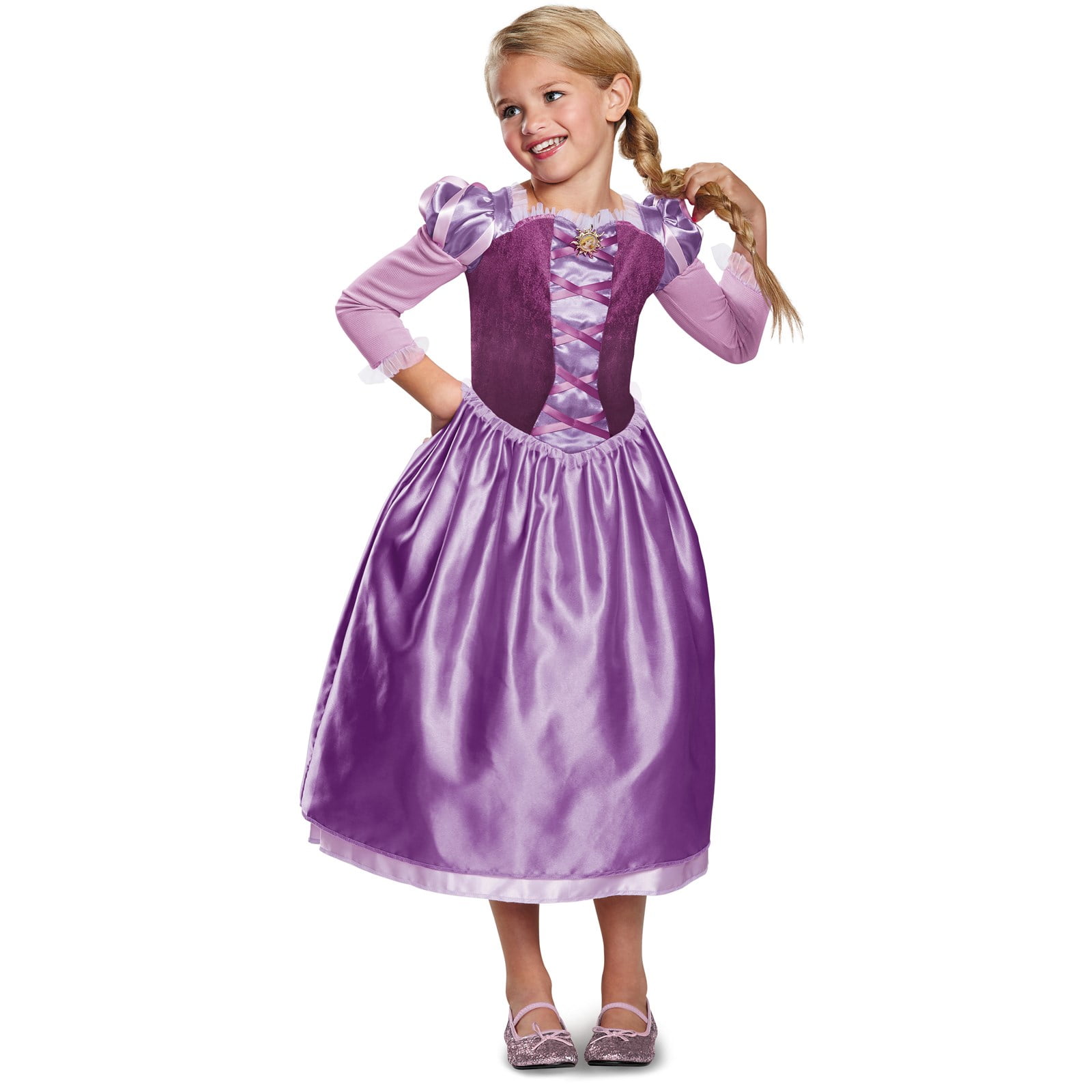 Halloween Girls Rapunzel Dress Tangled Costume Princess Cosplay Fancy Costume 