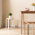 thumbnail image 4 of TFixol Modern K/D Rubber Wooden Stools Practical Round Stacking Stools for Home/Restaurants/Hotel 2pcs White, 4 of 6