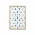 thumbnail image 1 of Marine Wall Art with Frame, Anchors and Skulls Crossed Bones Dots Pirate Horror Fear Seaman Illustration Art, Printed Fabric Poster for Bathroom Living Room, 23" x 35", Navy Blue, by Ambesonne, 1 of 2