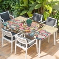 thumbnail image 2 of Easter Gnomes Table Cloths for 6 Foot Rectangle Tables, Colorful Eggs Bunny Ears Flowers Leaves Branch Patio Waterproof Elastic Fitted Tablecloths, Washable Rectangular Table Cover for Camping, 2 of 8