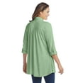 thumbnail image 2 of Woman Within Plus Size Button-Front Embroidered Tunic, 2 of 6