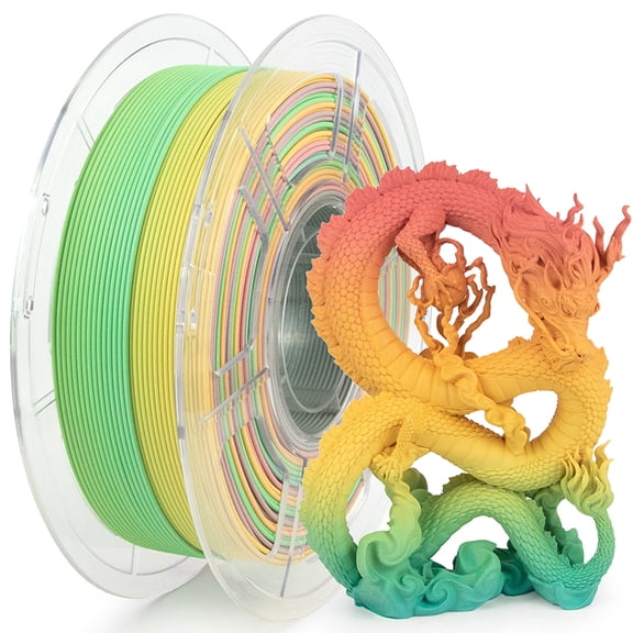 iSANMATE 1KG High Speed Rainbow PLA Filament, 1.75mm, 30-600mm/s Fast Printing, Matte Finish, ±0.02mm, Tangle-Free for FDM 3D Printers