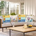 thumbnail image 3 of Spring Floral Throw Pillow Covers 16 x 16 Inch Garden Flowers Poppy Butterfly Bike Rustic Farmhouse Decorative Pillow Cases Plants Home Sweet Home Love Lives Here Cushion Cover, Wildflowers, 3 of 6