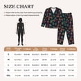 thumbnail image 4 of Honeii Feathers And Butterflies print Women's Pajama Sets Long Sleeve Button Down Sleepwear Nightwear Soft Pjs Lounge Sets-Medium, 4 of 7