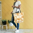 thumbnail image 4 of FORMRS Womens Canvas Tote Bag with Zipper Inner Pocket Shoulder Handbag, Geometric Circles, 4 of 7