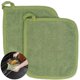 thumbnail image 2 of 2pcs Baking Mittens Breathable Anti-scalding Cotton Non-slip Potholder Oven Gloves For Daily Use, 2 of 5