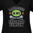 thumbnail image 4 of Inktastic Lacrosse Is My Favorite Season Women's Plus Size V-Neck T-Shirt, 4 of 5