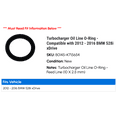 thumbnail image 2 of Turbocharger Oil Line O-Ring - Compatible with 2012 - 2016 BMW 528i xDrive 2013 2014 2015, 2 of 2