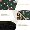 thumbnail image 5 of FORMRS Makeup Bag Travel Cosmetic Organizer for Women Fold Flat Zipper Pouch with Handle, Green Christmas Hats, 5 of 8