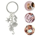 thumbnail image 3 of Ofertas Únicas 1Pc Encantos de Moda para Bolsos Llavero Accesorios para Bolsas Tono Plateado ["Caballito de Mar Estrella de Mar Concha"], 3 of 5
