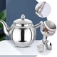 thumbnail image 3 of Tetera de acero inoxidable con colador, tetera decorativa de cocina, recipiente para té suelto, 3 of 4