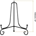 thumbnail image 2 of uxcell Plate Stand for Display, 6 Inch 4Pcs Iron Decorative Plate Holder Metal Easel Folding Display Stand for Photo Picture Frame, Black, 2 of 5