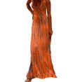 thumbnail image 1 of WTXUE Robes pour Femmes 2024, Robe d'Été Automne Multi-Imprimée pour Fête Mariage, Robe Dos Nu, Orange TG, 1 of 5