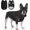 Black, variant on Warm Dog Coat, Windproof Jacket Fleece Winter Coat, Solid Color Cold Weather Pet Apparel for Small Medium Dogs Cat