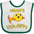 thumbnail image 3 of Inktastic Mama's Little Guppy Cute Yellow Fish Boys or Girls Baby Bib, 3 of 4