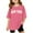 Hot Pink, variant on WhouRiu Toddler Girls T Shirts Letter Prints Raglan Sleeve Oversized Shirts Kids Comfy Basic Tee Tops Beige,Sizes 3-4