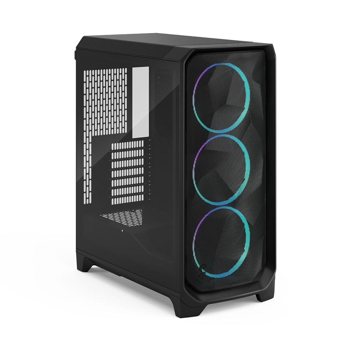 Fractal Design Meshify 3 RGB ATX mATX Mid Tower PC Case - Black Chassis with Light Tinted TG Side Panel