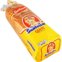 Sunbeam Giant White Round Top Sliced Bread, 24oz