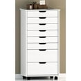 thumbnail image 2 of Riverbay Furniture 8-Drawer Transitional Wood Storage Cart in White Wash, 2 of 20