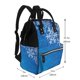 thumbnail image 2 of Fotbe Blue Christmas With Snowflakes Mochila Maternidad - Lona de Sarga Impermeable, Mochila de Pañales de Gran Capacidad con Múltiples Bolsillos y Correas Ajustables, 2 of 6