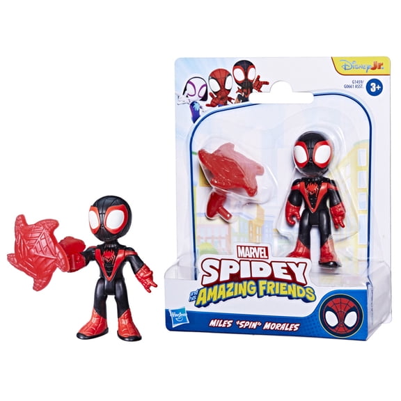 Marvel Spidey and his Amazing Friends Miles “Spin” Morales Toy with Accessory, Ages 3 