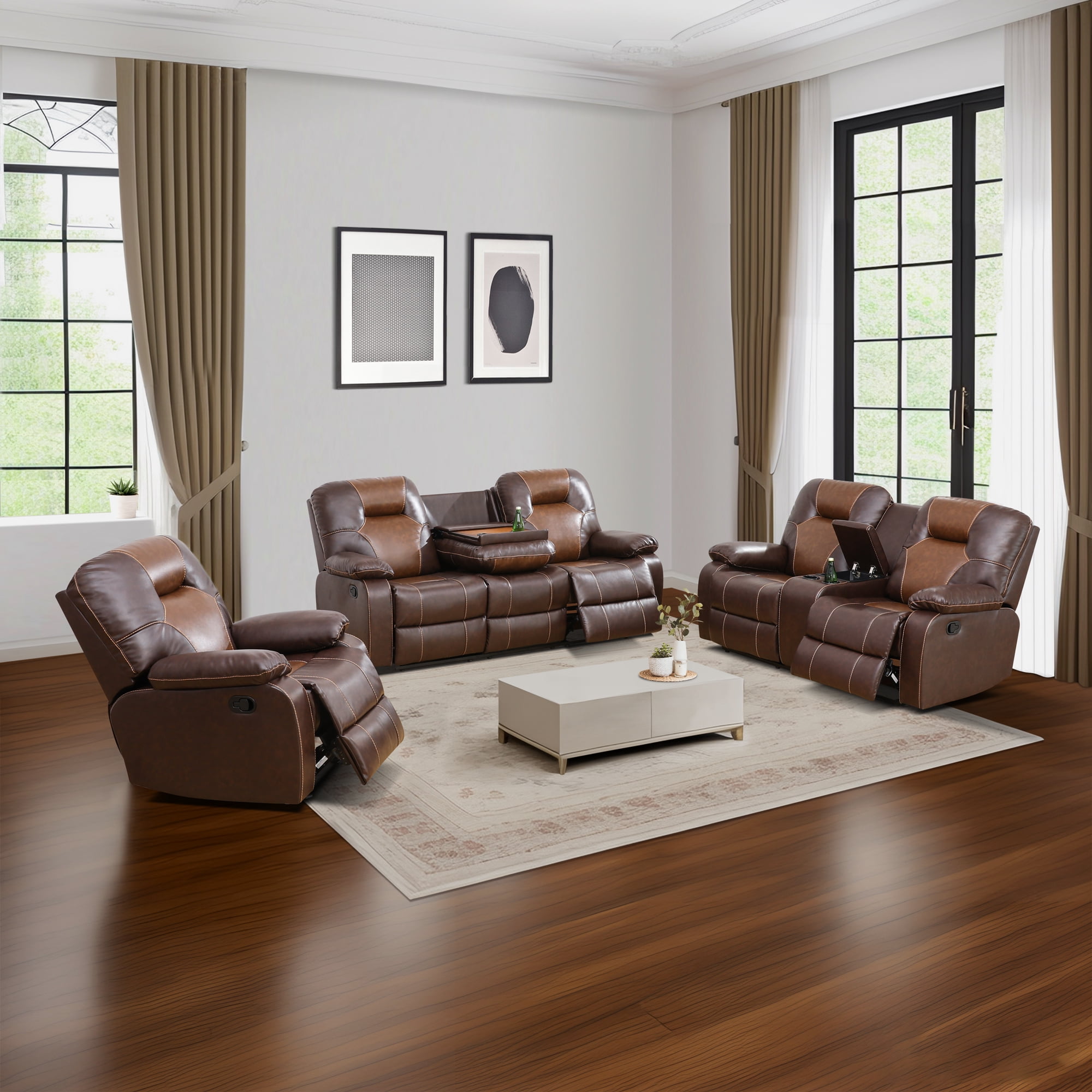 MAYEERTY Modern Adult Simple Reclining Stylish Business Function Sofa for Living Room