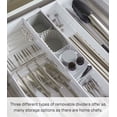 thumbnail image 5 of Yamazaki Home Cutlery Organizer - Three Styles, White, ABS Plastic, Expandable I, Adjustable, Expandable, No Assembly, 5 of 7