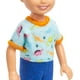 thumbnail image 3 of Barbie Chelsea Doll, Small Boy Doll Wearing Removable One-Piece with Dinosaur Print & White Shoes, Blond Hair & Blue Eyes, 3 of 5