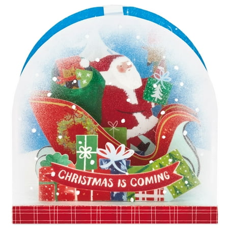 Paper Cutting Christmas Cards Hallmark Paper Wonder Pop Up Christmas Card Snow Globe (Santa Claus) ()